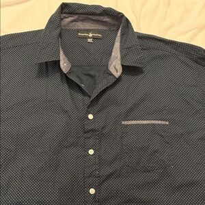 Beverly Hills Polo Club Dark Blue Patterned Shirt